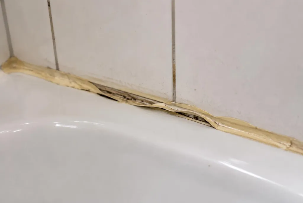 Kitbedrijf Zaltbommel – loslatende kit naast het bad